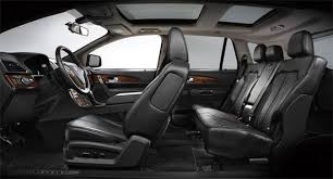 interior Black car 3 person sedan Lincoln MKT
